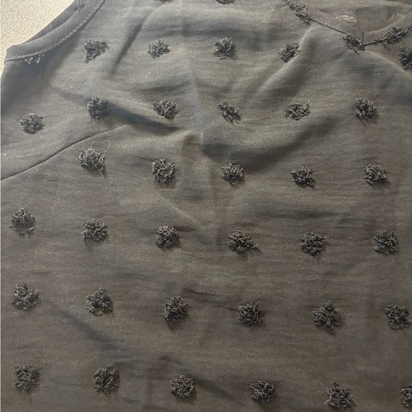 Blooming Jelly Dress Black V-Neck Mini Sleeveless Swiss Dot Pool Cover Up Size M - Picture 5 of 7